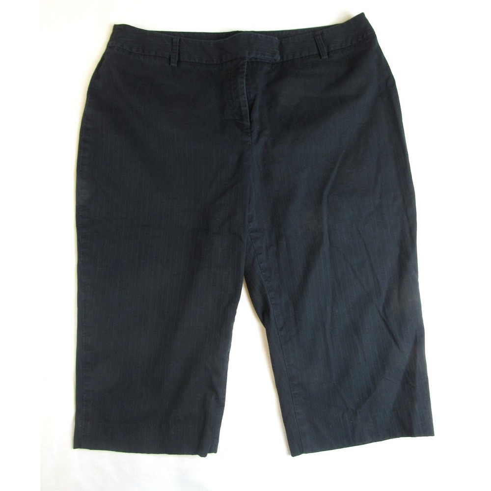 Unlisted by Kenneth Cole Capri Black on Black Striped Women's Size 16